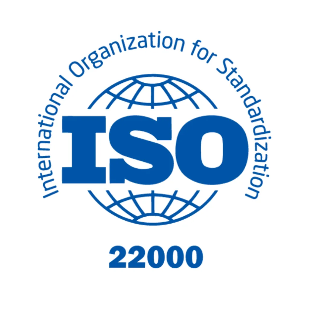 FSSC 22000 (Food Safety System Certification), reconocido mundialmente y basado en ISO 22000, para auditoría y certificación de sistemas de seguridad alimentaria en la industria.