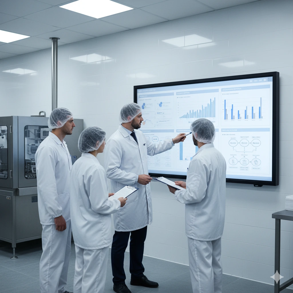 Consultor Explicando Requisitos ISO 22000 Seguridad Alimentaria