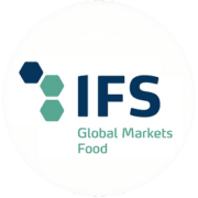 Logotipo oficial de IFS Global Markets Food, programa internacional para el desarrollo y mejora de sistemas de inocuidad alimentaria.